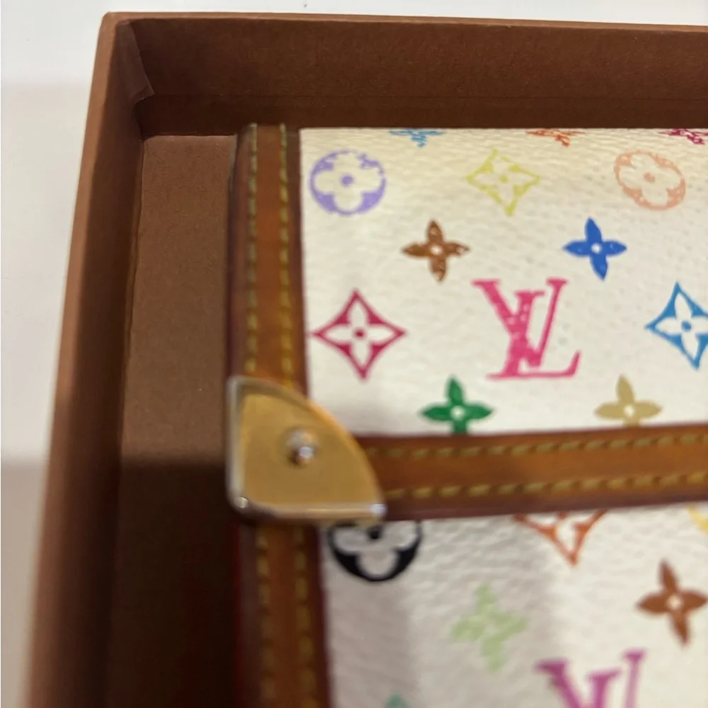 Louis Vuitton Murakami Multicolor White Sarah Wallet Takashi Murakami w/ Box - Picture 14 of 16